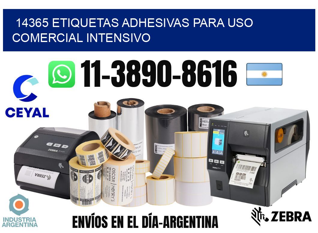 14365 Etiquetas adhesivas para uso comercial intensivo