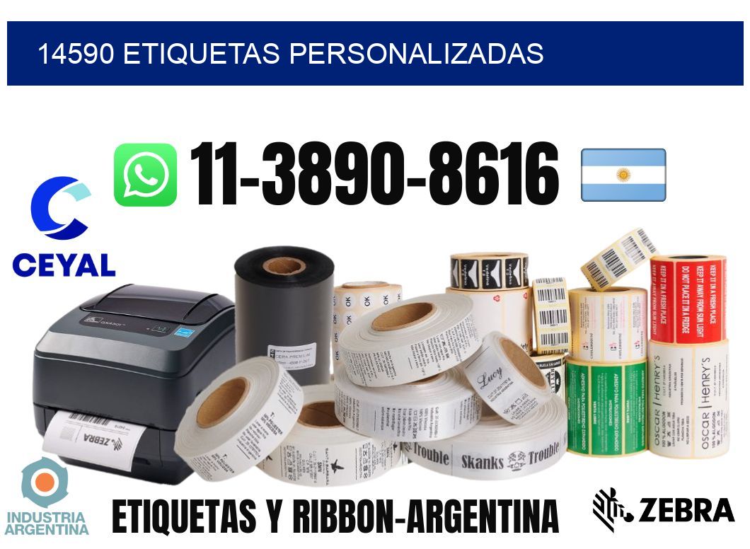 14590 etiquetas personalizadas
