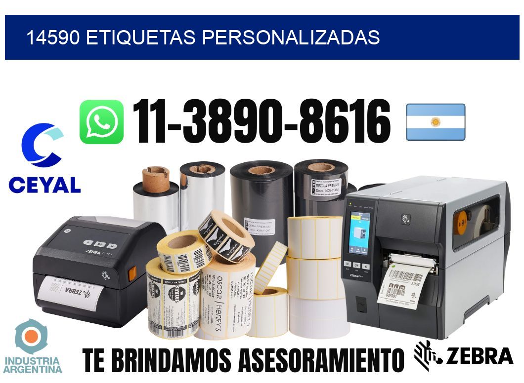 14590 etiquetas personalizadas