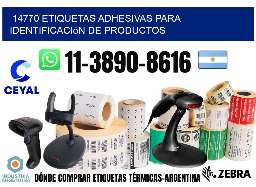 14770 Etiquetas adhesivas para identificación de productos