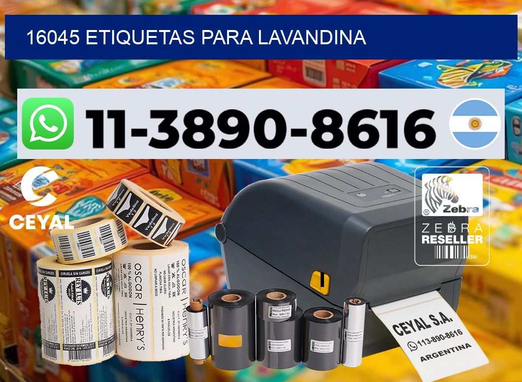 16045 Etiquetas para lavandina