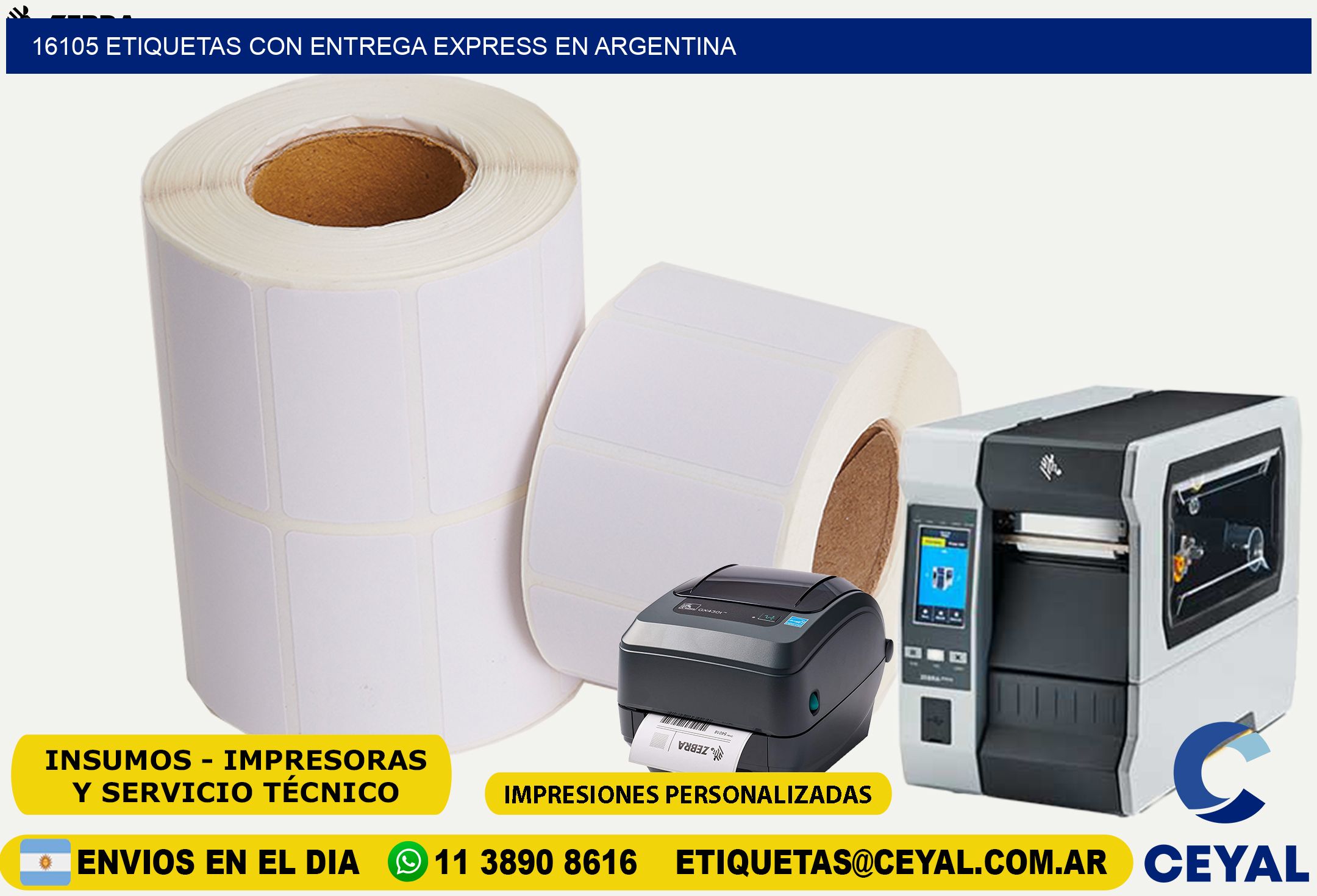 16105 Etiquetas con entrega express en Argentina