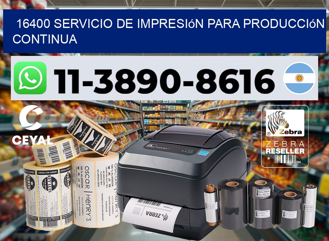 16400 Servicio de impresión para producción continua