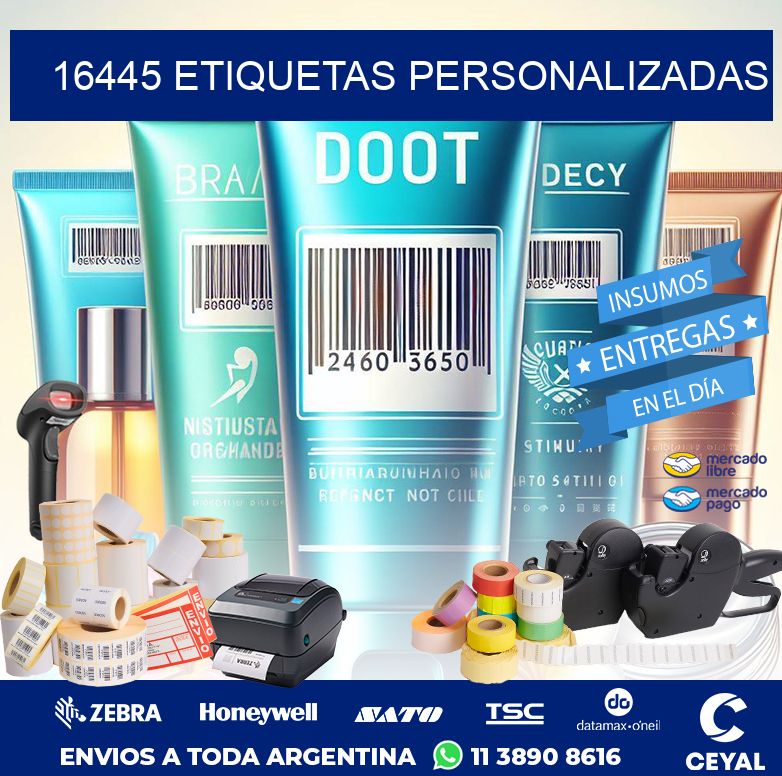 16445 etiquetas personalizadas