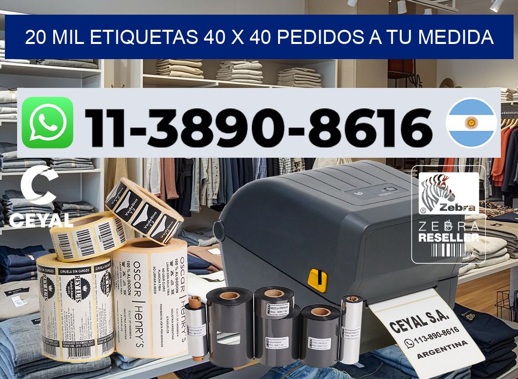 20 mil etiquetas 40 x 40 Pedidos a tu medida