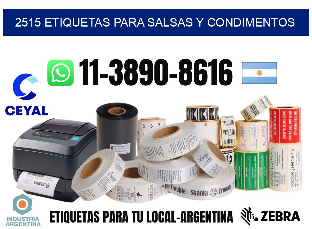 2515 Etiquetas para salsas y condimentos