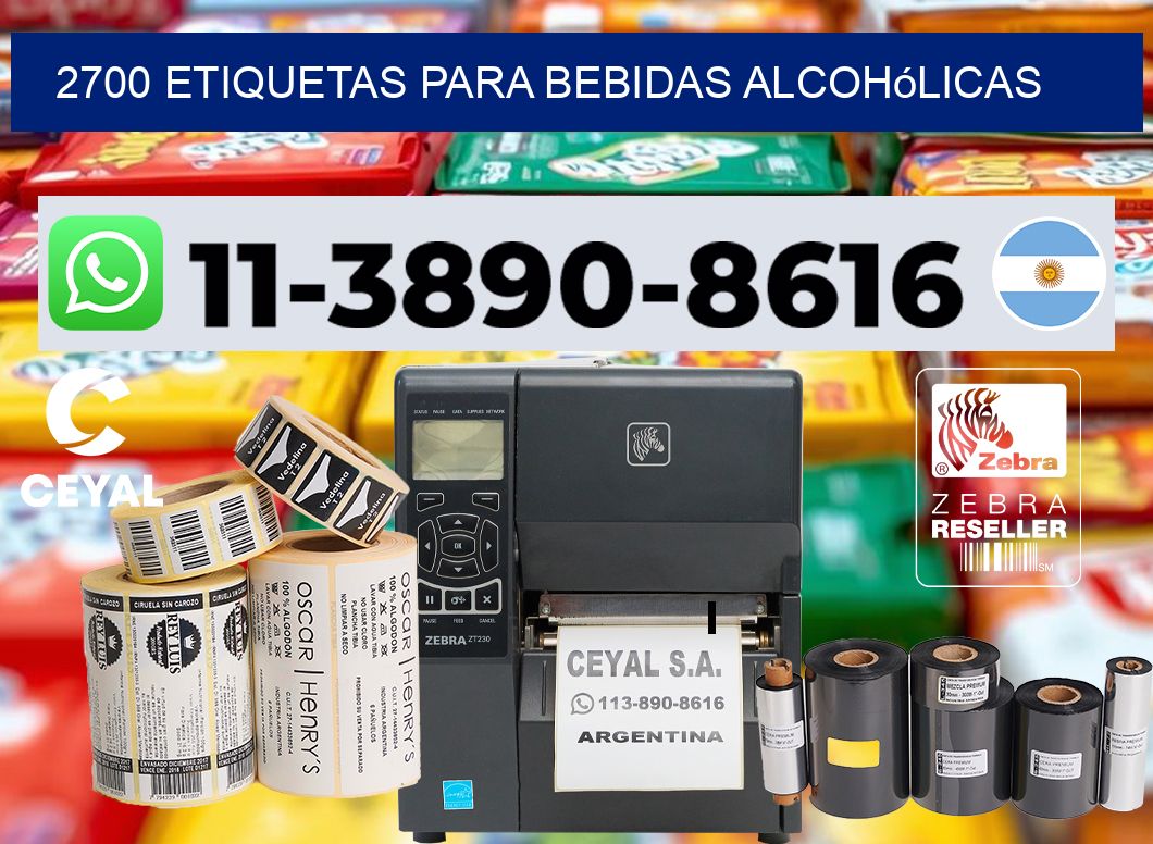 2700 Etiquetas para bebidas alcohólicas