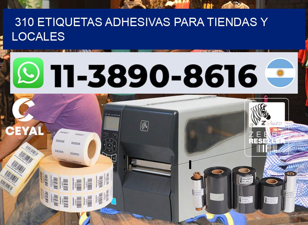 310 Etiquetas adhesivas para tiendas y locales