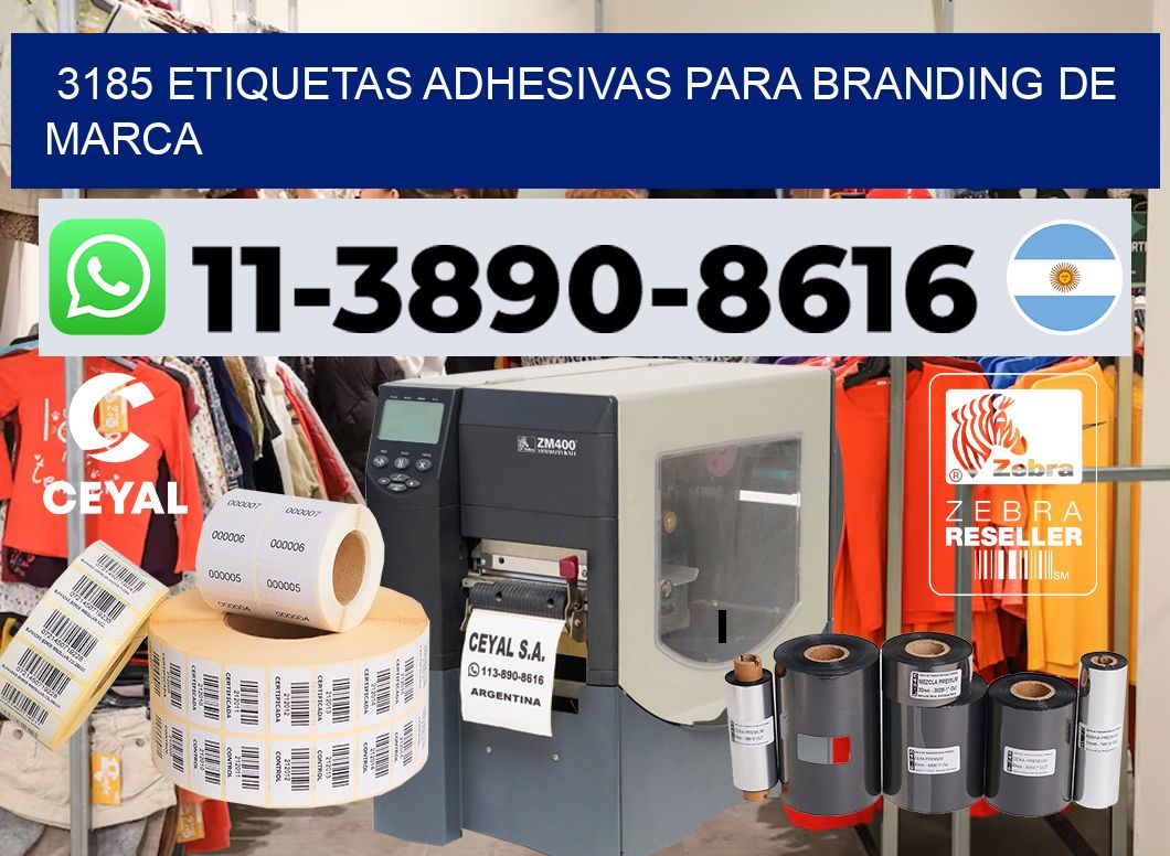 3185 Etiquetas adhesivas para branding de marca