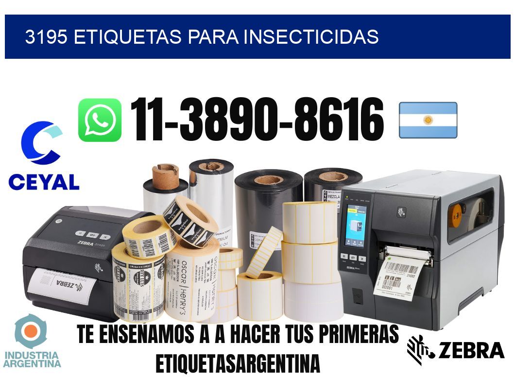 3195 Etiquetas para insecticidas