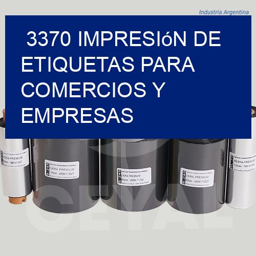 3370 Impresión de etiquetas para comercios y empresas