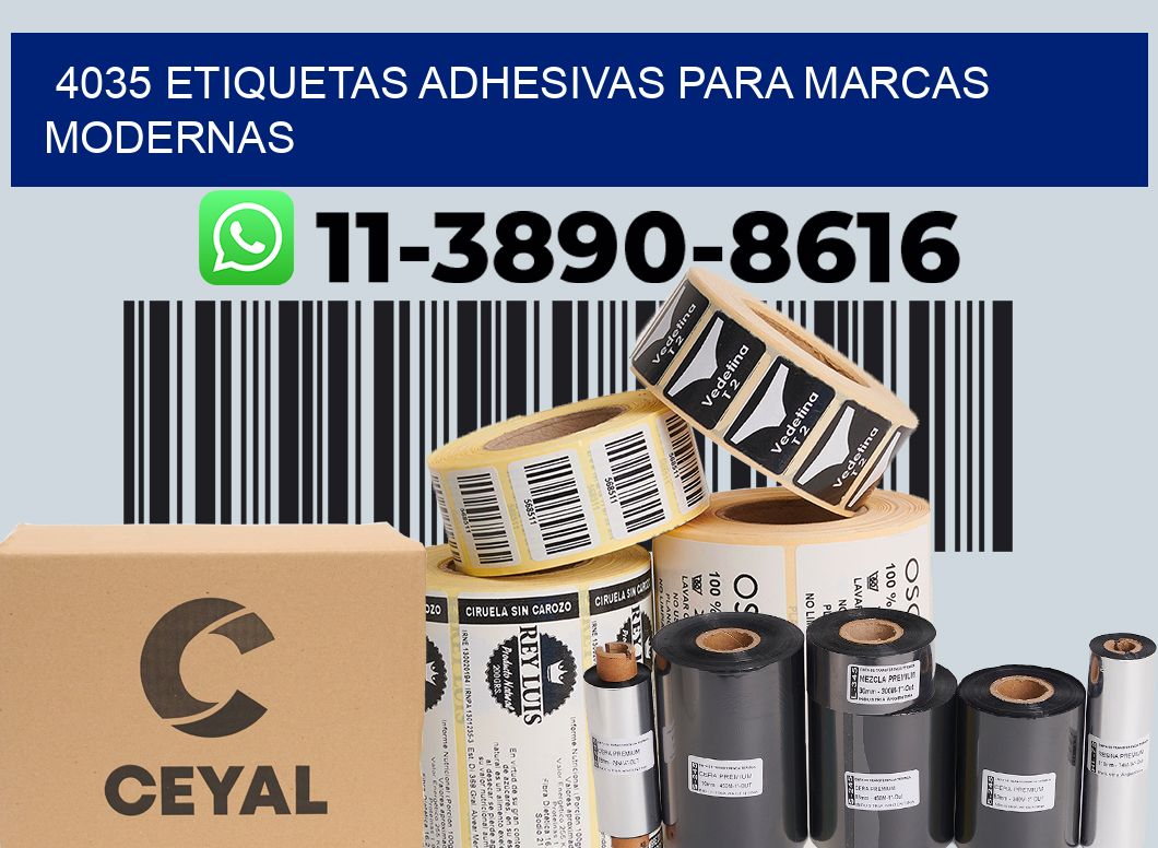 4035 Etiquetas adhesivas para marcas modernas