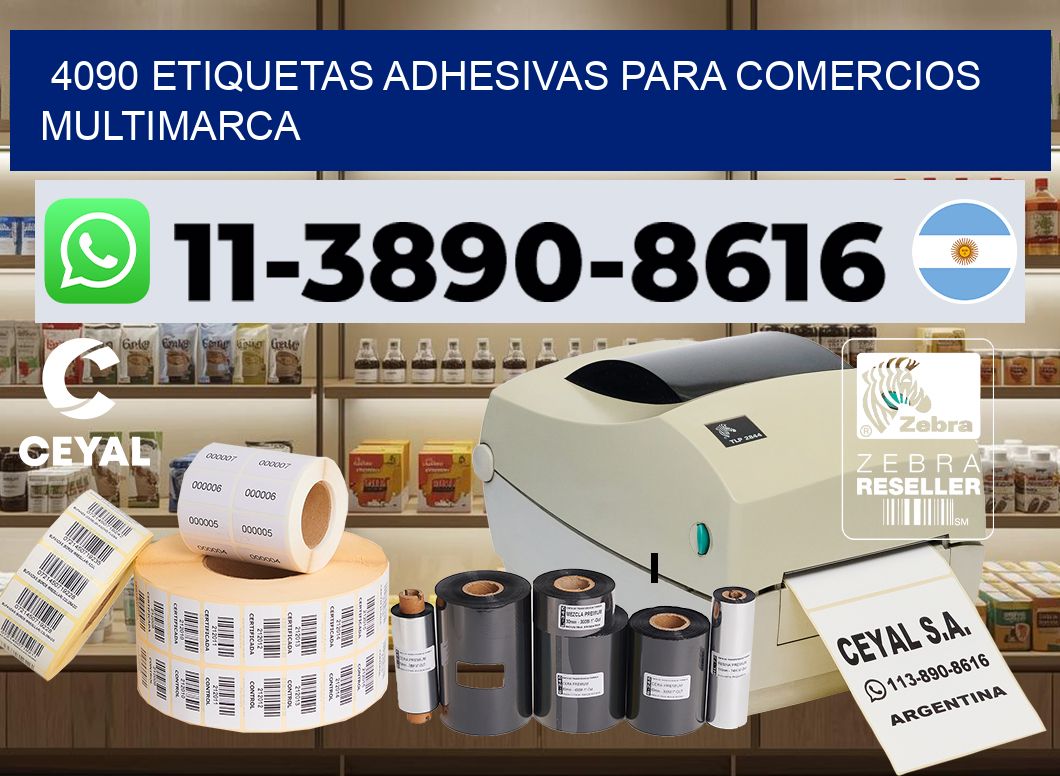 4090 Etiquetas adhesivas para comercios multimarca
