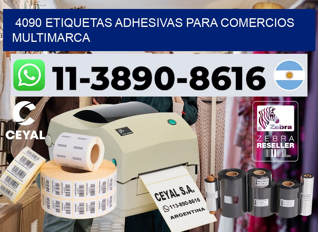 4090 Etiquetas adhesivas para comercios multimarca