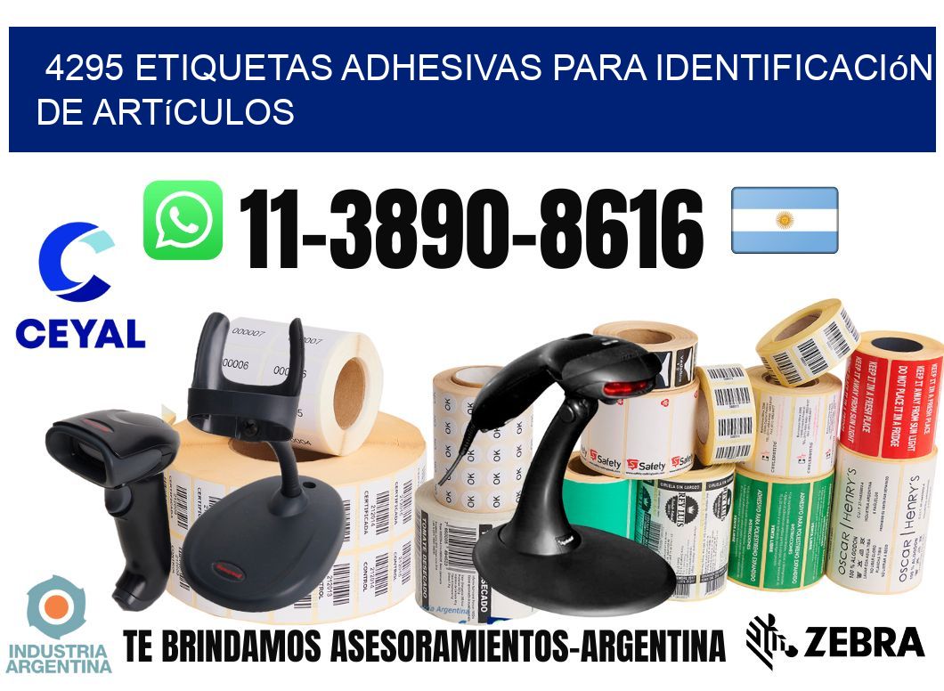4295 Etiquetas adhesivas para identificación de artículos