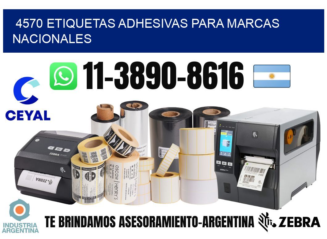 4570 Etiquetas adhesivas para marcas nacionales