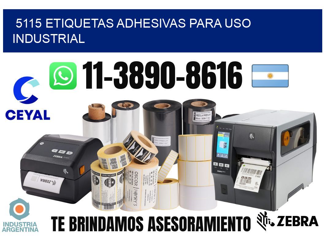 5115 Etiquetas adhesivas para uso industrial