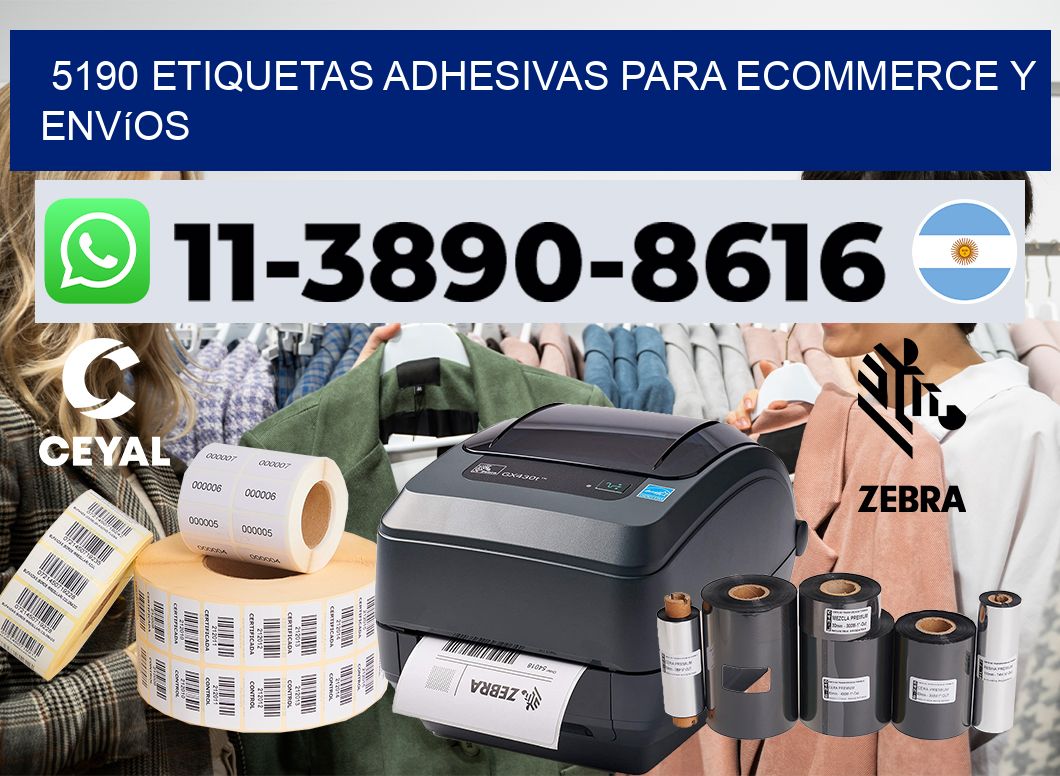 5190 Etiquetas adhesivas para ecommerce y envíos