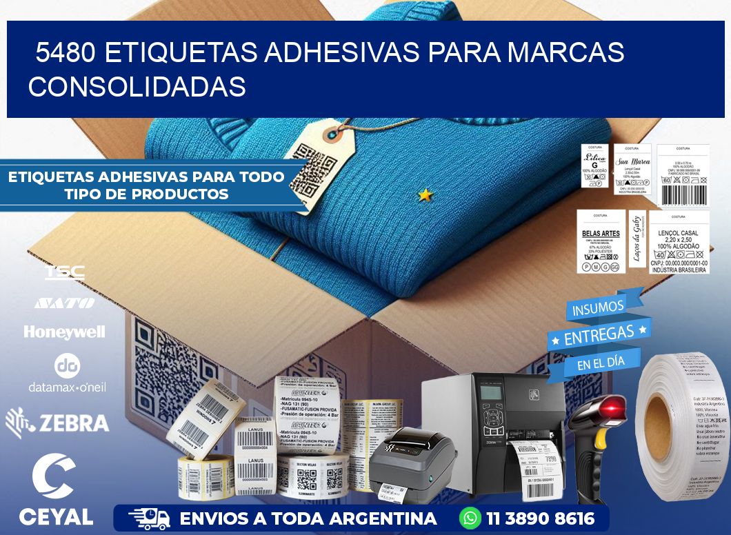 5480 Etiquetas adhesivas para marcas consolidadas
