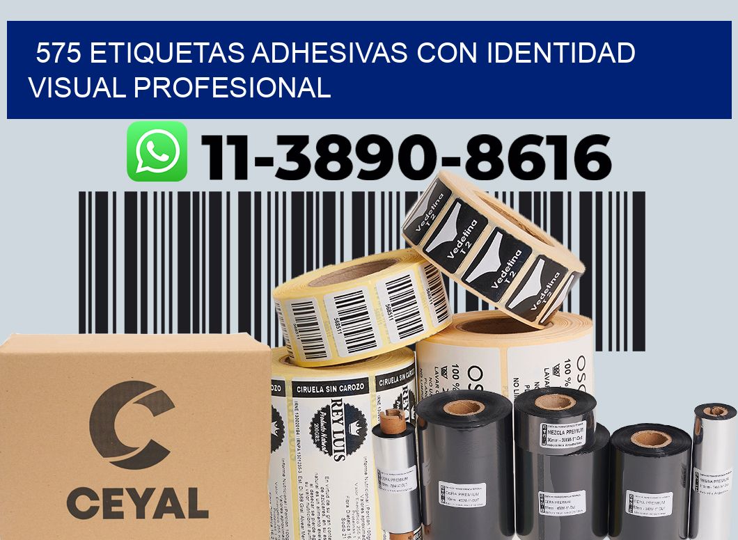 575 Etiquetas adhesivas con identidad visual profesional