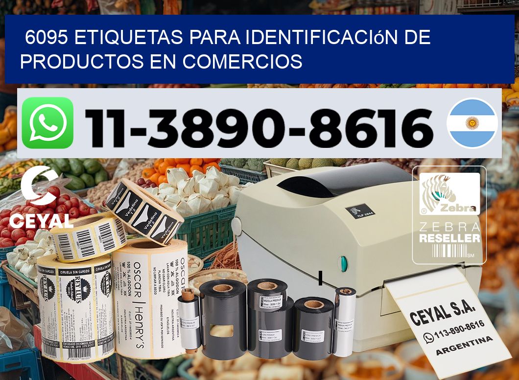 6095 Etiquetas para identificación de productos en comercios