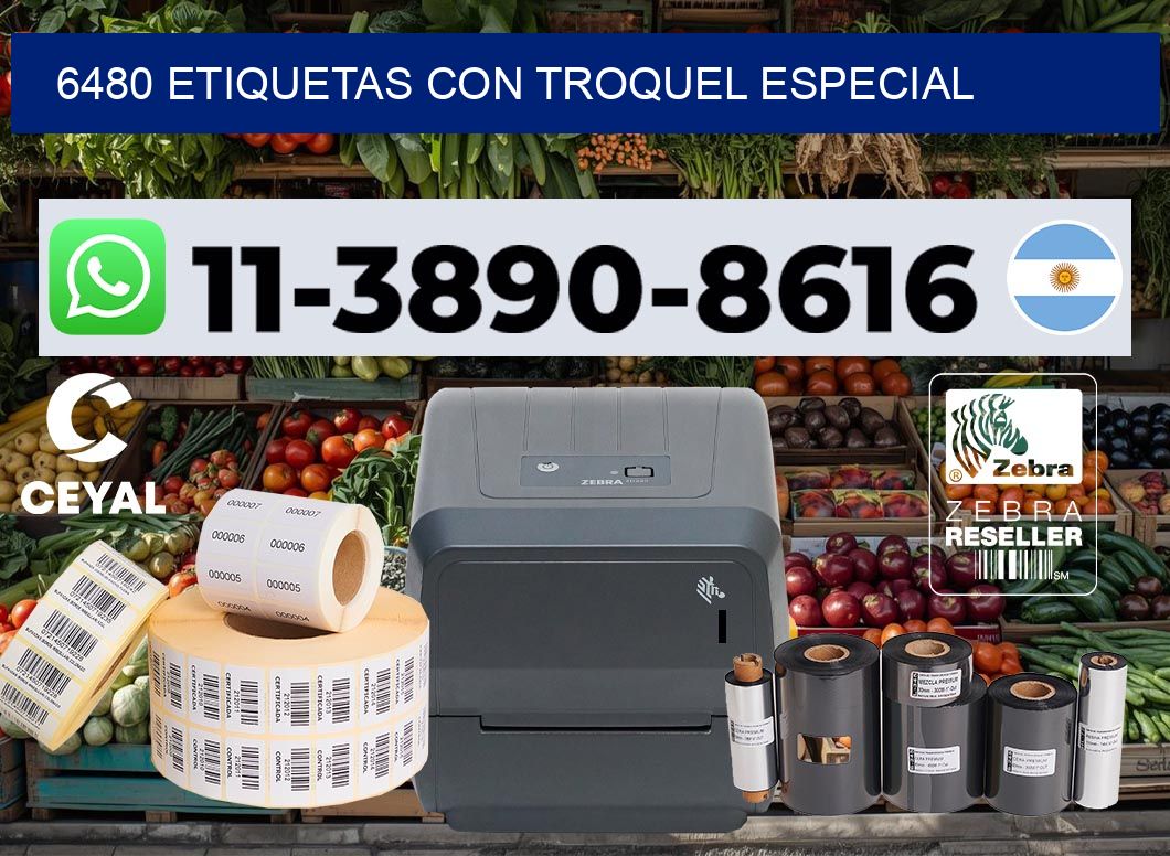 6480 Etiquetas con troquel especial