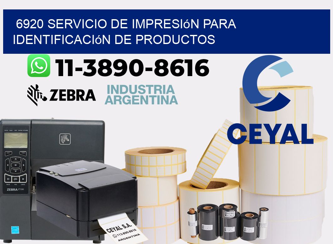 6920 Servicio de impresión para identificación de productos