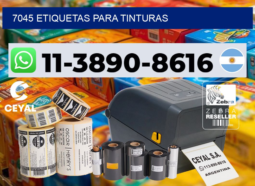 7045 Etiquetas para tinturas