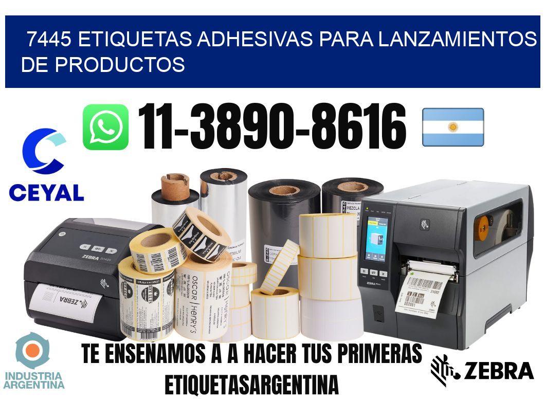 7445 Etiquetas adhesivas para lanzamientos de productos
