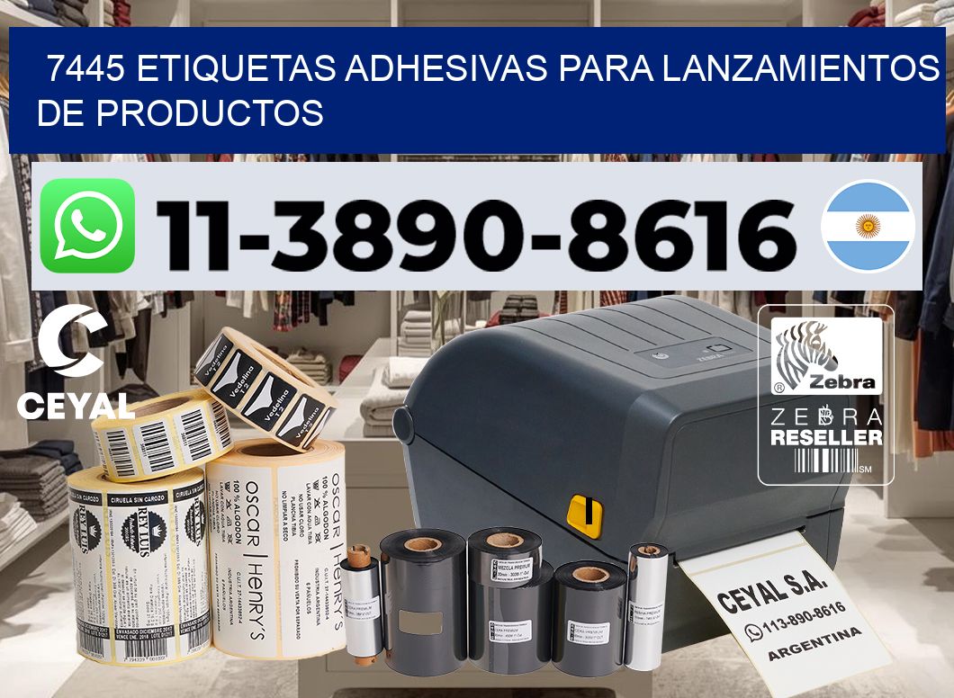 7445 Etiquetas adhesivas para lanzamientos de productos