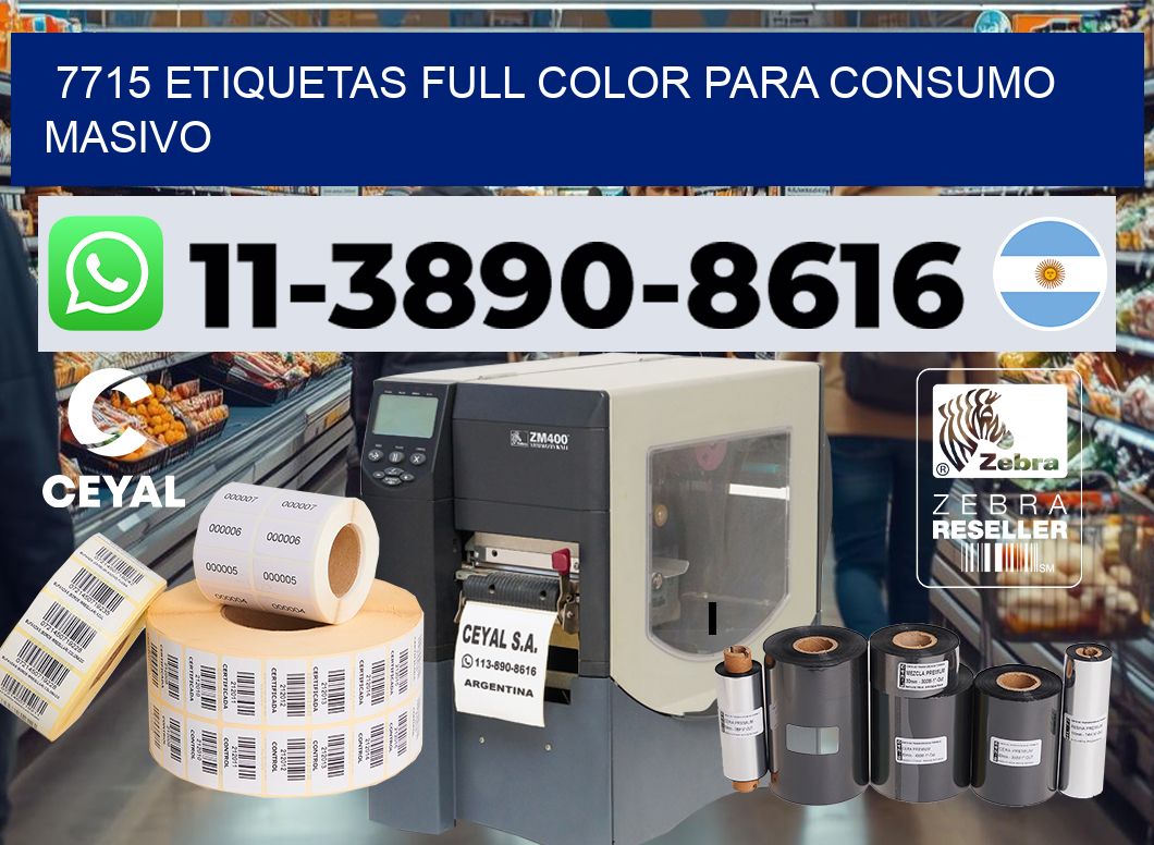 7715 Etiquetas full color para consumo masivo