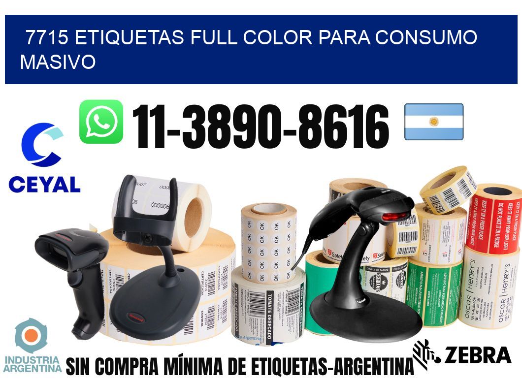 7715 Etiquetas full color para consumo masivo
