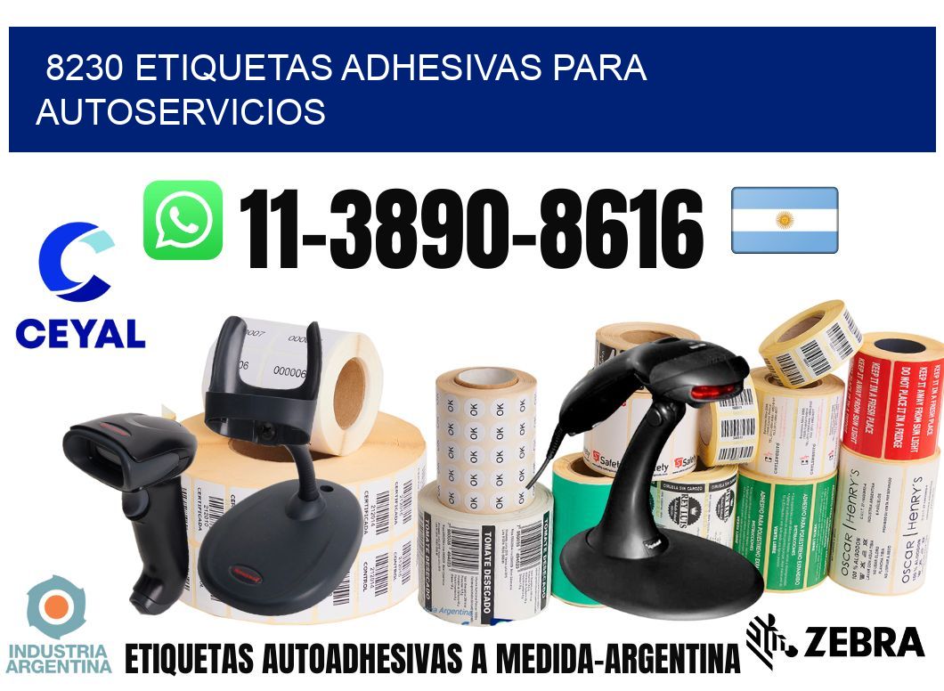 8230 Etiquetas adhesivas para autoservicios