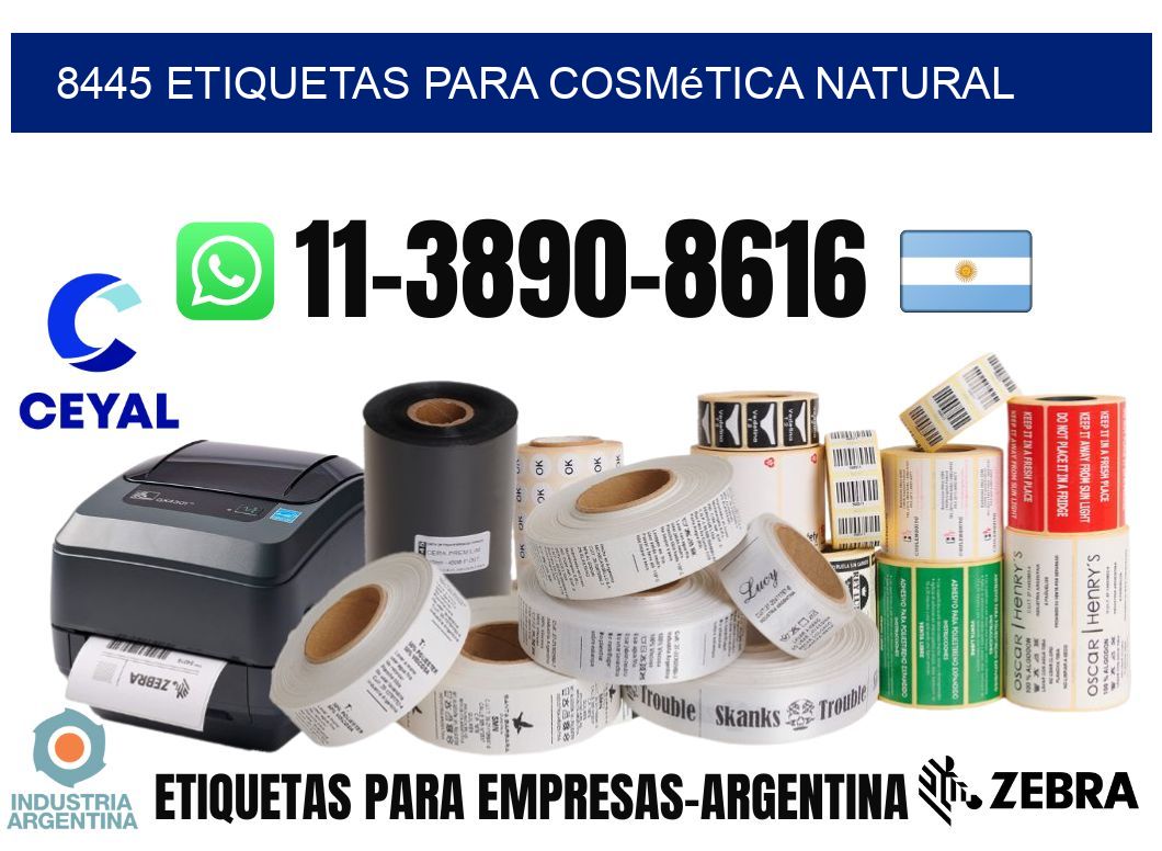 8445 Etiquetas para cosmética natural