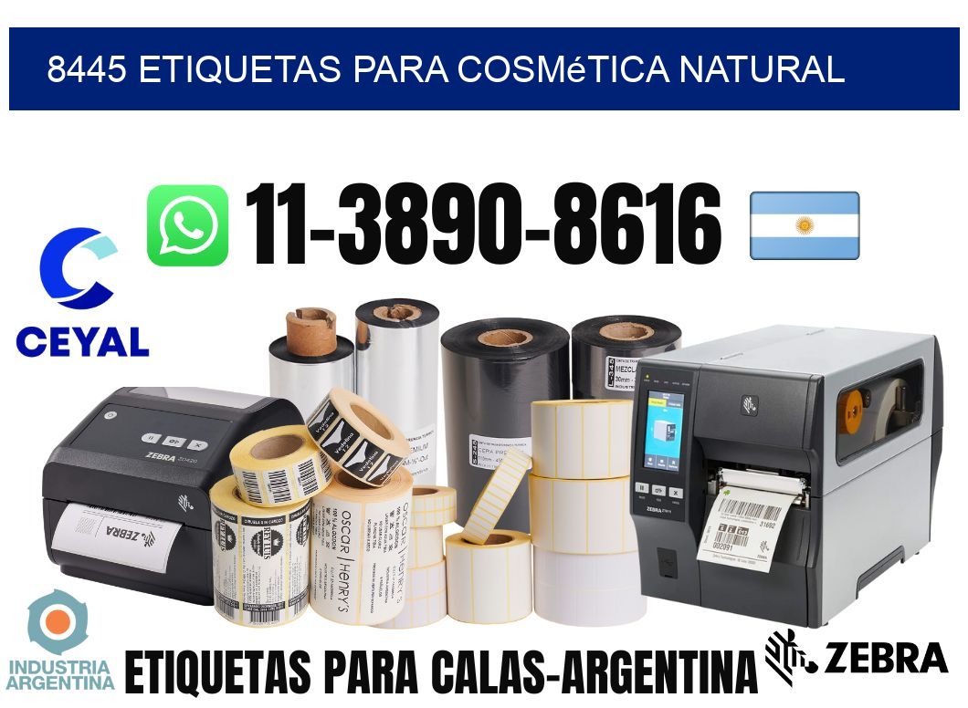 8445 Etiquetas para cosmética natural