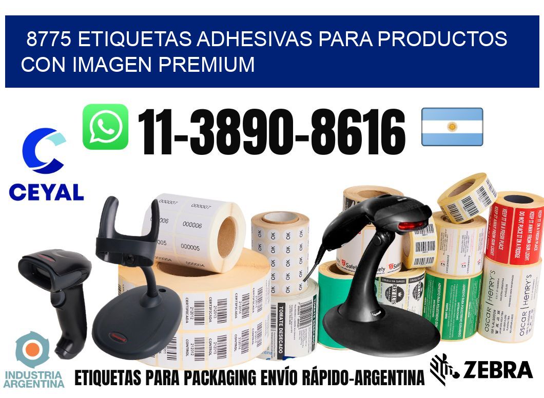 8775 Etiquetas adhesivas para productos con imagen premium