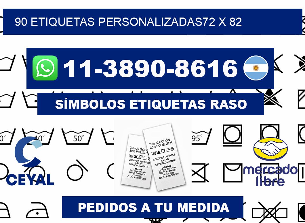 90 ETIQUETAS PERSONALIZADAS72 x 82