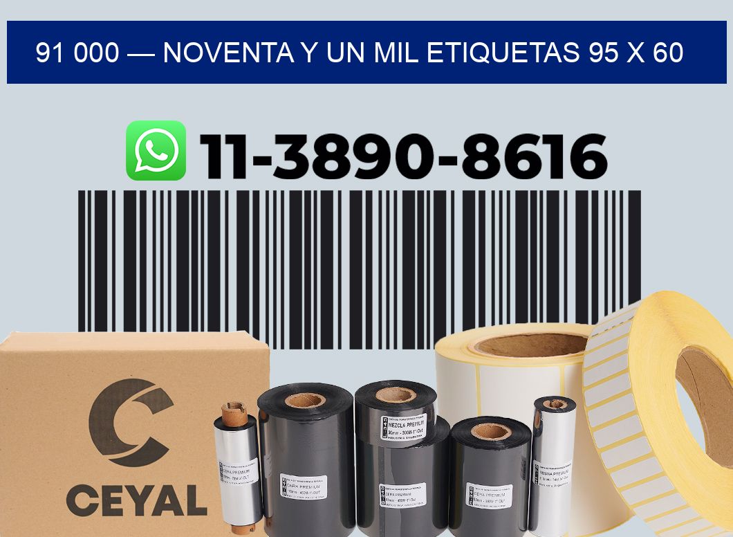 91 000 — noventa y un mil etiquetas 95 x 60