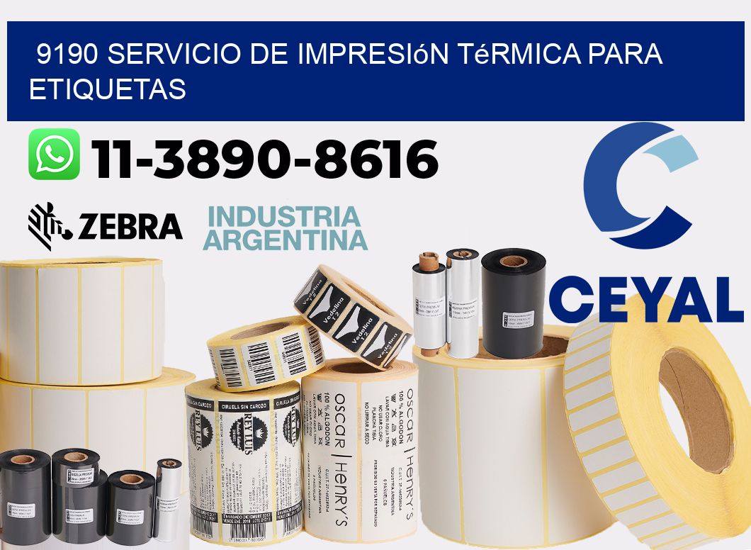 9190 Servicio de impresión térmica para etiquetas
