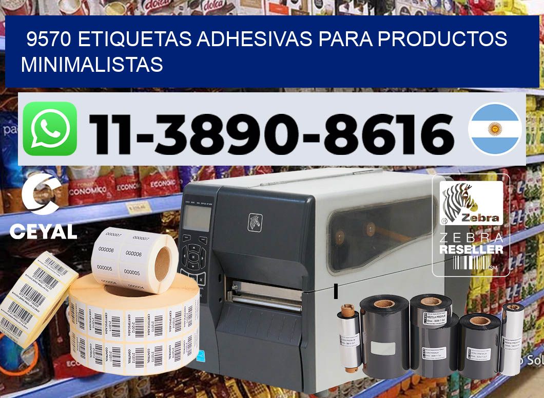 9570 Etiquetas adhesivas para productos minimalistas