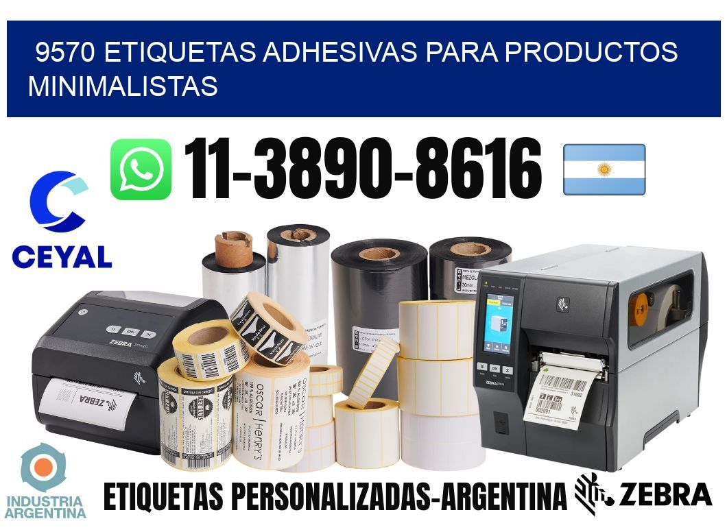 9570 Etiquetas adhesivas para productos minimalistas