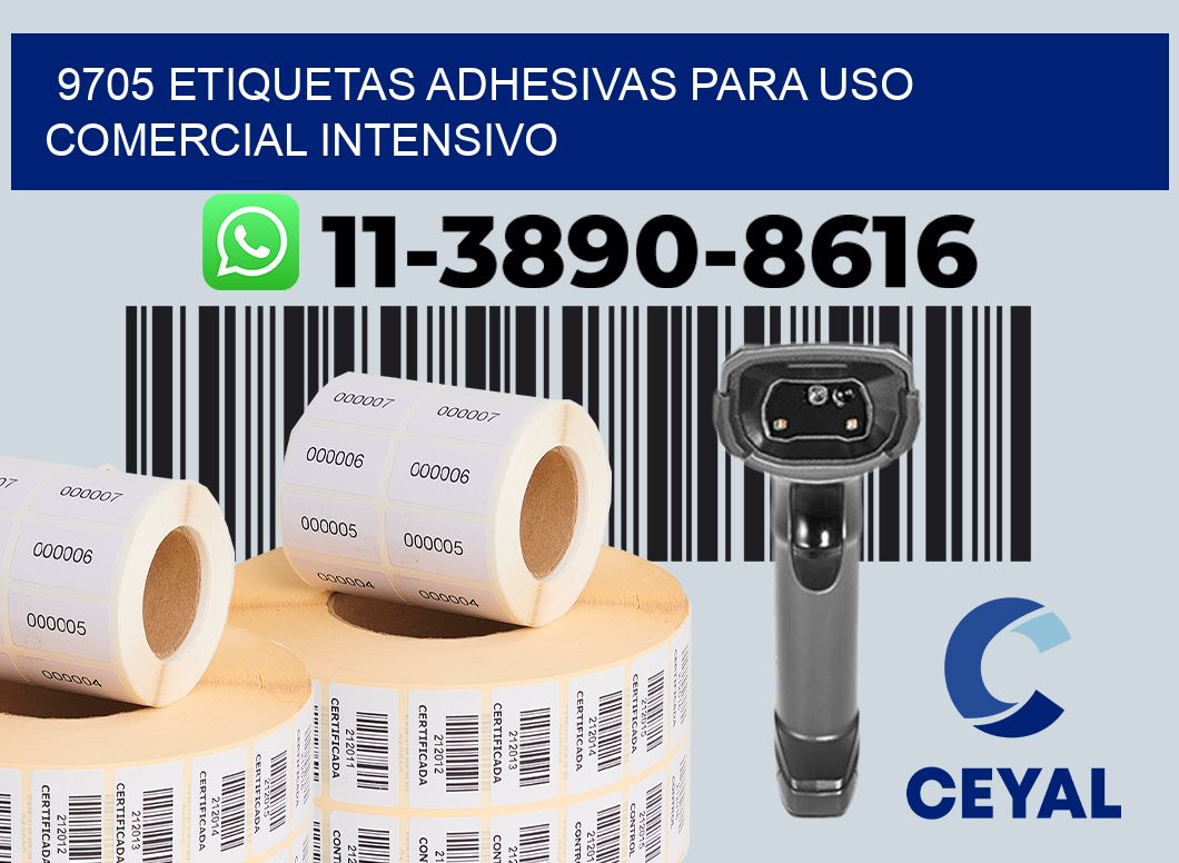 9705 Etiquetas adhesivas para uso comercial intensivo
