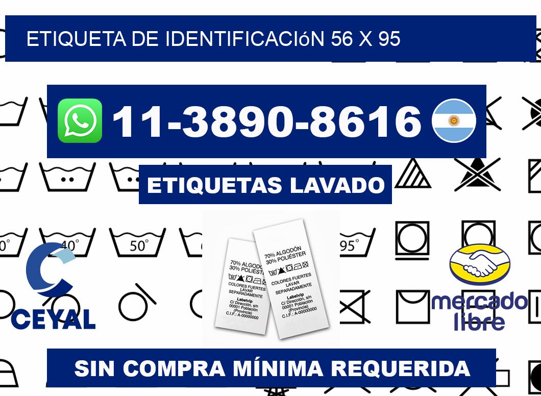 Etiqueta de identificación 56 x 95