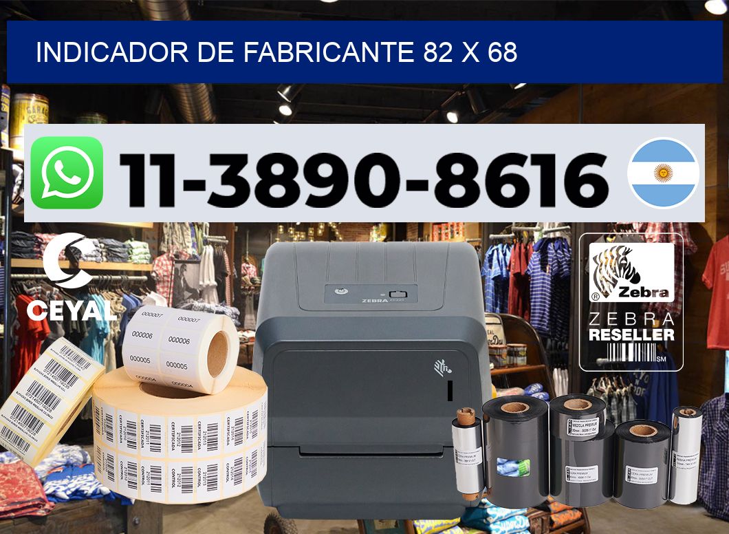 Indicador de fabricante 82 x 68