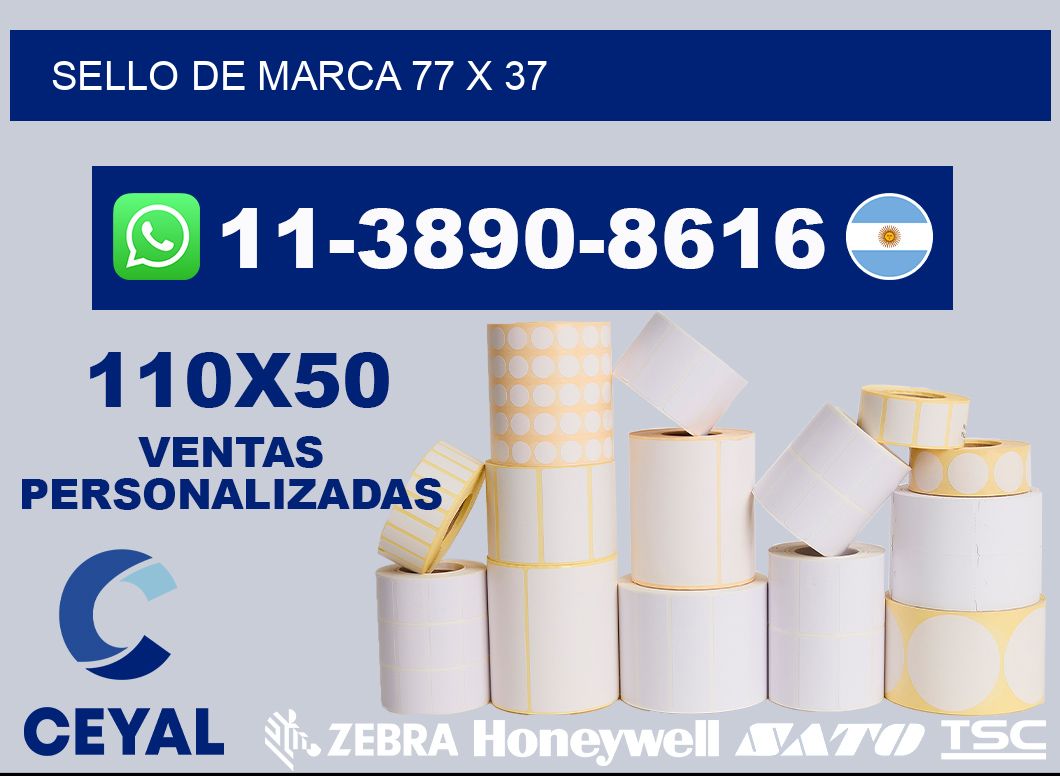 Sello de marca 77 x 37