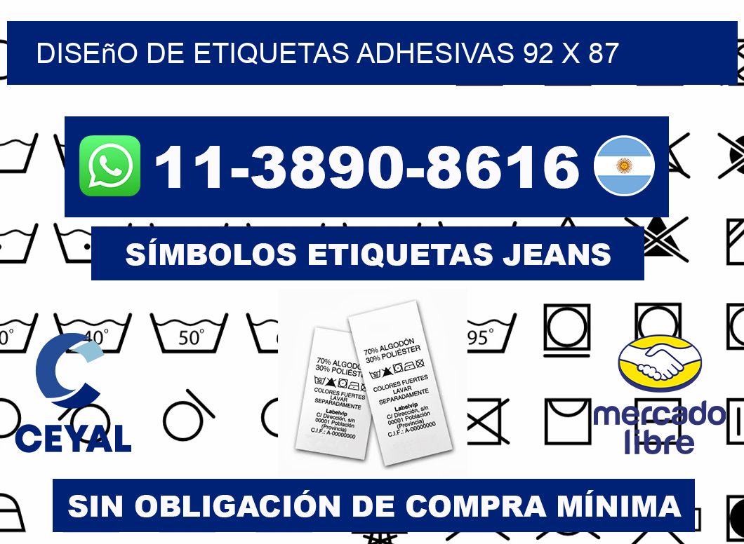 diseño de etiquetas adhesivas 92 x 87