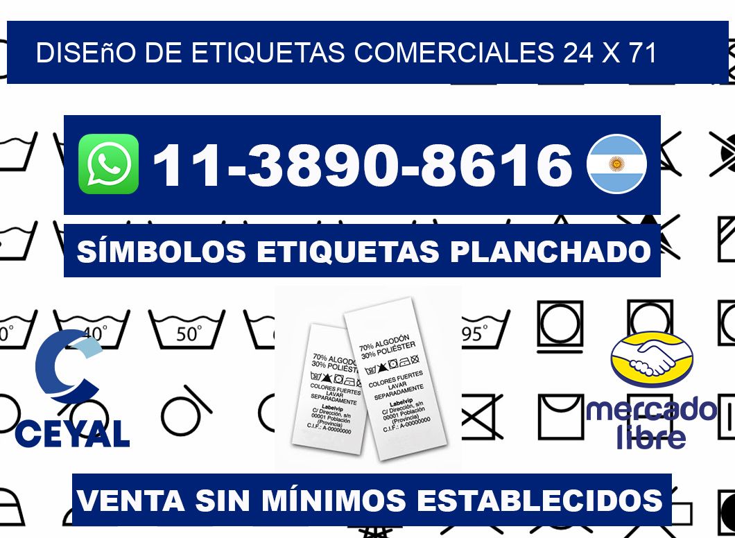diseño de etiquetas comerciales 24 x 71