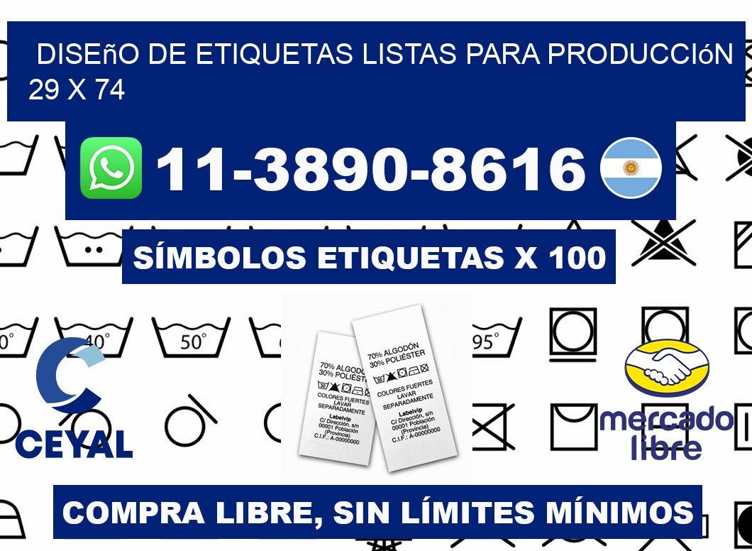 diseño de etiquetas listas para producción 29 x 74