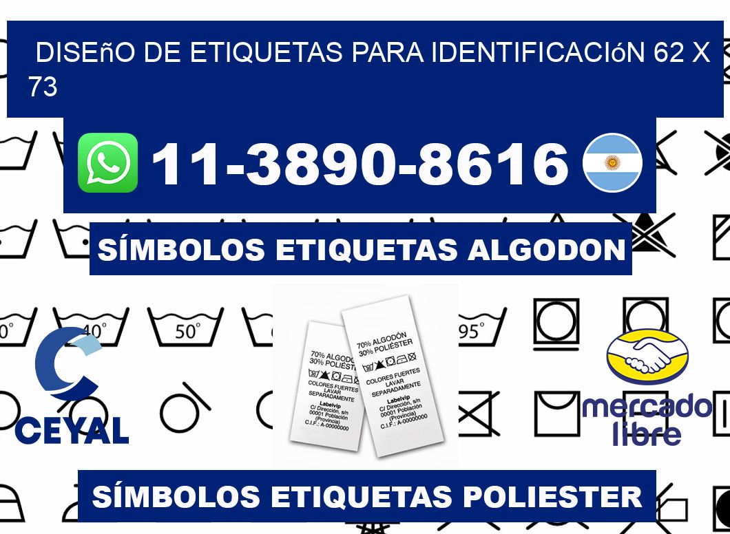 diseño de etiquetas para identificación 62 x 73