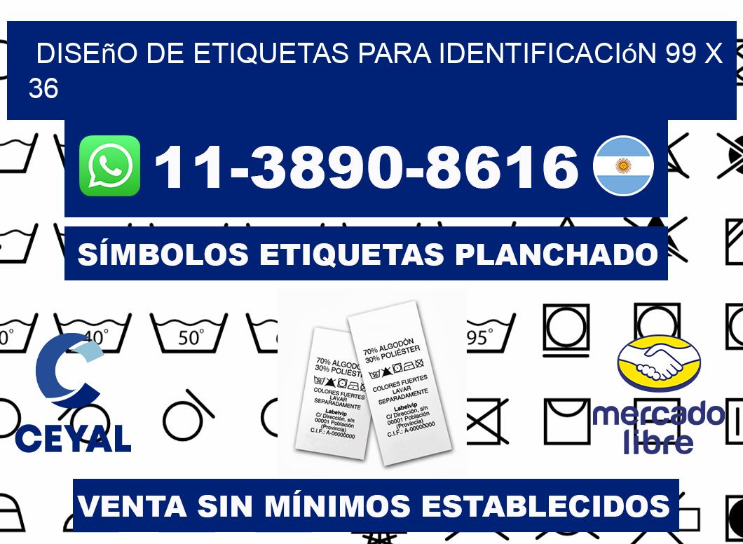 diseño de etiquetas para identificación 99 x 36